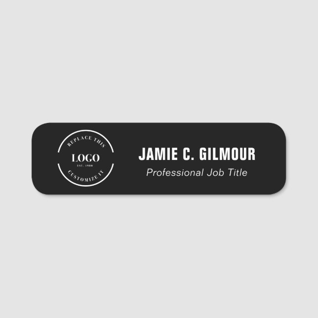 Logo employee name and job title  tag (Front)