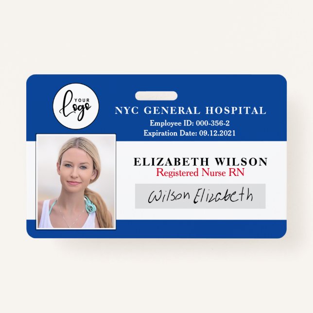 Logo Employee Photo ID Badge (Front)