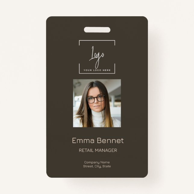 Logo Employee Photo ID Company  Badge (Front)
