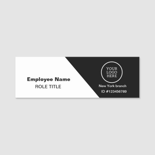 Logo Employee Photo Magnetic Safety Pin Name Tag
