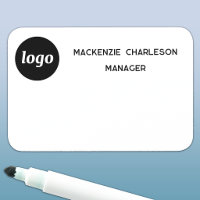 Logo Employee Staff Magnetic or Pin Dry Erase