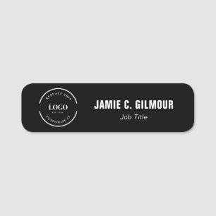 Logo employee staff name and job title tag
