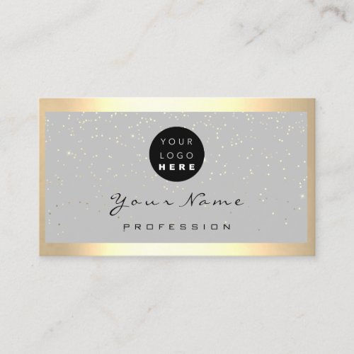 Logo Eyelash  Makeup Artist Hair Gold Gray VIP Business Card