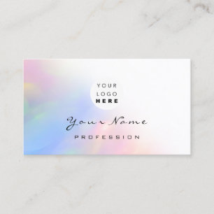 Logo Eyelash Makeup Hair Nails Holograph Ombré Business Card
