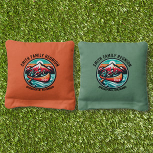 Logo Family Vacation Canoe Float Trip Cornhole Bags