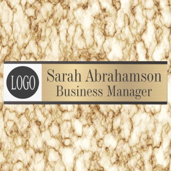 Logo Faux Gold Corporate Business Office Door Sign by designs456 at Zazzle