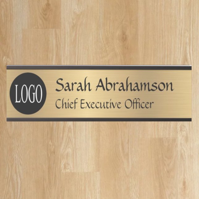 Logo Faux Gold Office Door Sign Signs  Name Plate (Creator Uploaded)