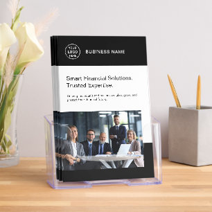 Logo Financial Services Business Black Brochure