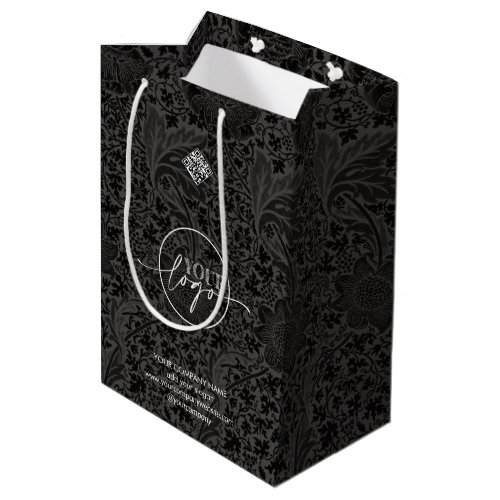 Logo Floral Business QR CODE Corporate Marketing Medium Gift Bag