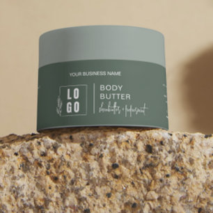 logo Forest Green 4oz Cosmetic Jar Wrapper Label