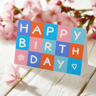 Logo Fun Colorful Simple Business Happy Birthday Card