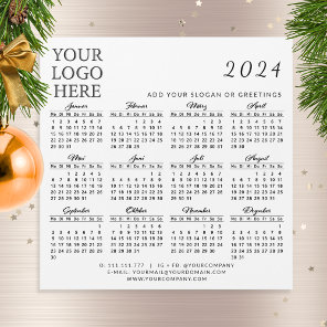 Logo German 2024 Business Calendar Magnet White