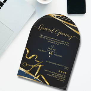 Logo Gold and Black Corporate Grand opening Invite