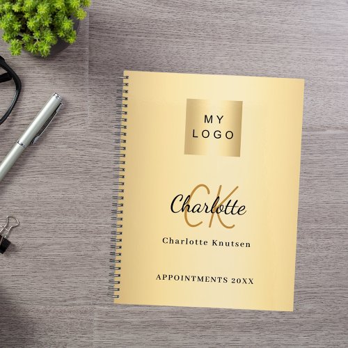 Logo gold monogram modern 2025 business planner