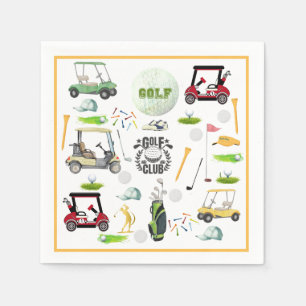 Logo Golf Club League Tournament Napkins