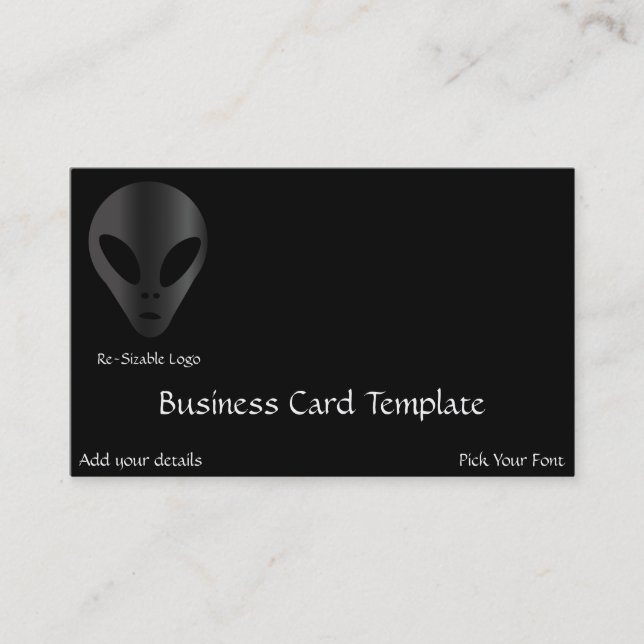 Logo Grays Ancient Alien Business Card (Front)