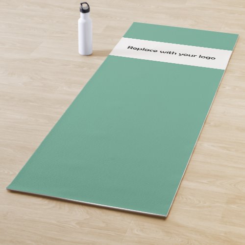 Logo green rectangle business studio yoga mat