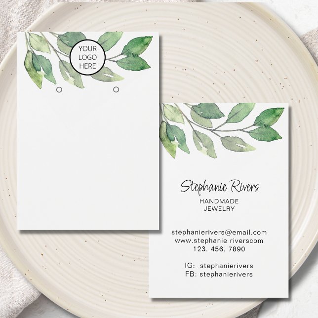 Logo Greenery Jewelry Earrings Display Cards (Creator Uploaded)