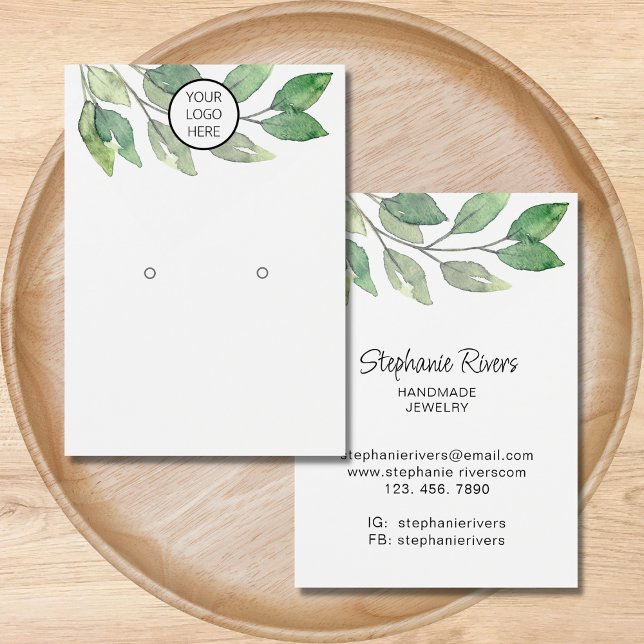 Logo Greenery Jewelry Earrings Display Cards (Creator Uploaded)