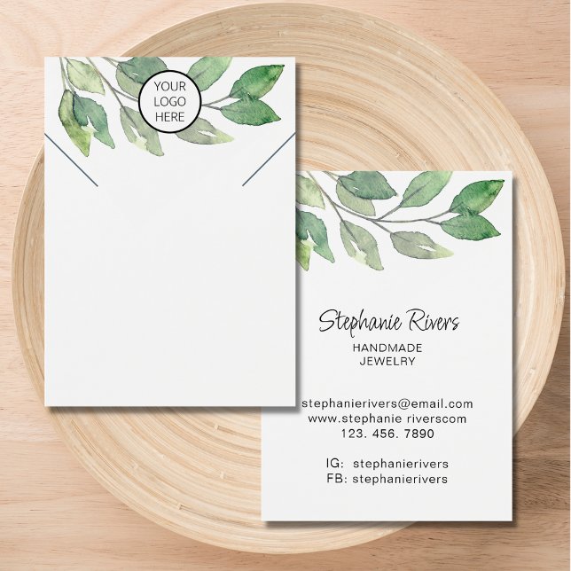 Logo Greenery Jewelry Necklace Display Cards (Creator Uploaded)