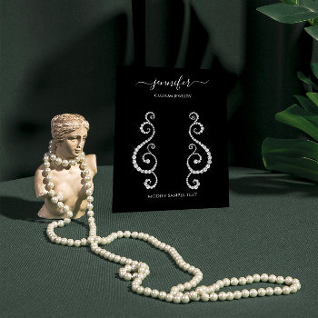 Logo Handmade Jewelry Card Minimalism Black White by luxury_luxury at Zazzle