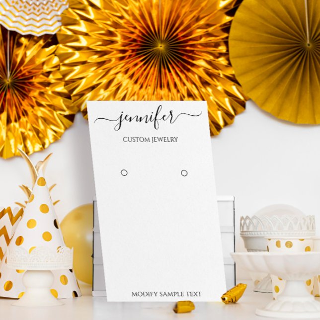 Logo Handmade Jewelry Card Minimalism White (Creator Uploaded)