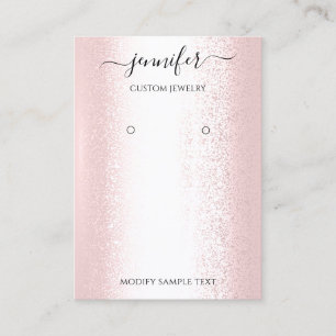 Logo Handmade Jewelry Card Pink Blush