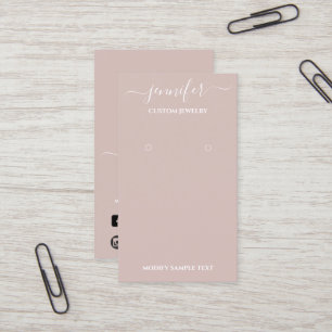 Logo Handmade Jewelry Card Smoky Rose