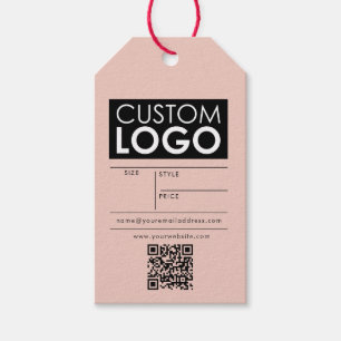 Logo Hang Tag Price Clothing Swing Tags Pink
