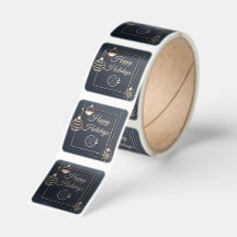 Logo Happy Holidays Christmas Corporate Modern