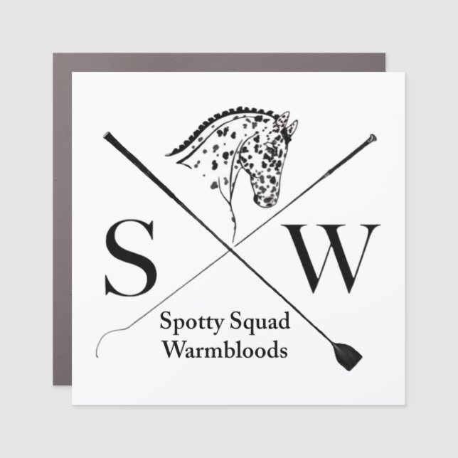 Logo Hat Car Magnet (Front)