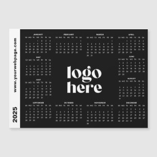Logo Here Black 2025 Magnetic Calendar