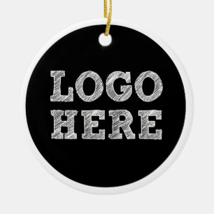 Logo Here Ceramic Ornament