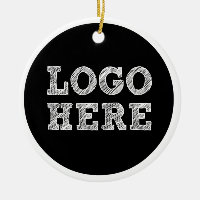 Logo Here Ceramic Ornament (Front)