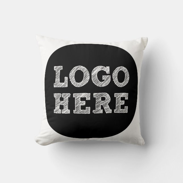 Logo Here Throw Pillow (Front)
