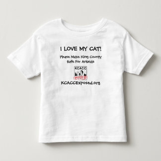 logo, I LOVE MY CAT!, KCACCExposed.org, Please ... Toddler T-shirt