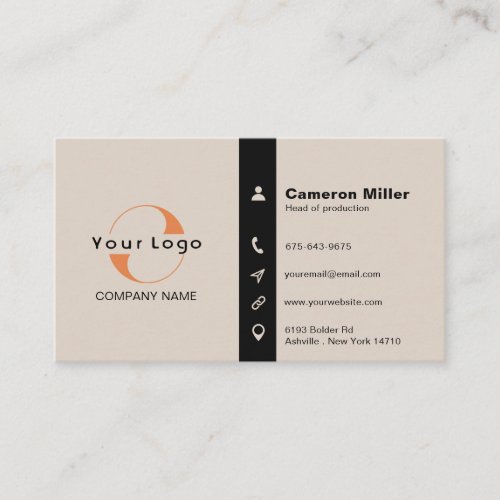Logo  Icons Minimal Corporate Professional tan Bu Business Card