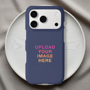 Logo Image Business Simple Navy Blue iPhone 17 Pro Case