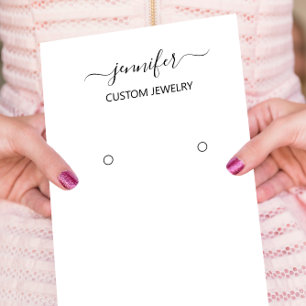 Logo Jewelry Card Social Media Black White