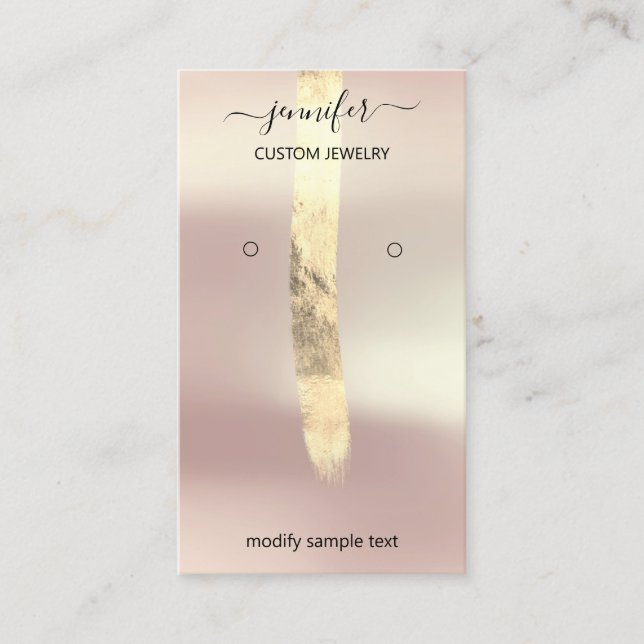 Logo Jewelry Card Social Media Gold Rose (Front)