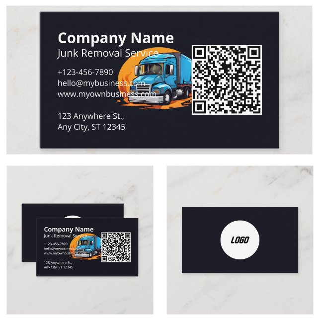 Logo Junk Removal Business Card (Logo Junk Removal)