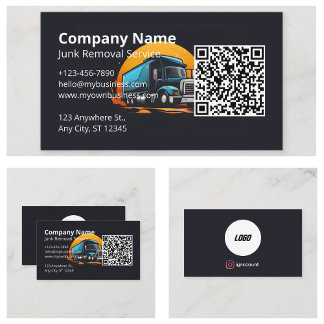Logo Junk Removal Services Business Card