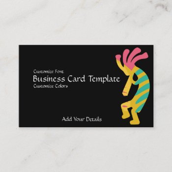 Logo Kokopelli Business Card by businesscardslogos at Zazzle