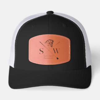 Logo leather patch hat