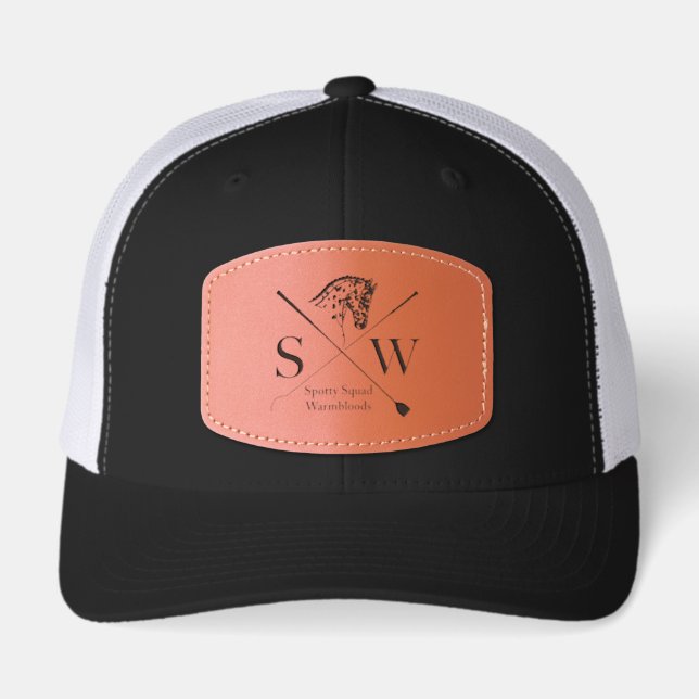 Logo  leather patch hat (Front)