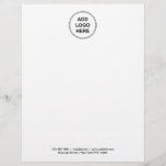 Logo Letterhead Business Stationary Template<br><div class="desc">Add your logo to make your own stationary letterhead using our logo template stationary template. Just replace our logo with your own business logo or company mark and customize our footer that displays your address and contact details in a professional design. Created for your office staff, customer communication, or general...</div>