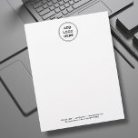 Logo Letterhead Business Stationary Template<br><div class="desc">Add your logo to make your own stationary letterhead using our logo template stationary template. Just replace our logo with your own business logo or company mark and customize our footer that displays your address and contact details in a professional design. Created for your office staff, customer communication, or general...</div>