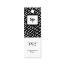 Logo Lined Pattern Personalized Price Tags