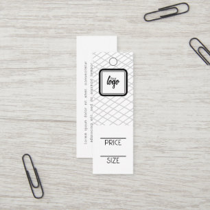 Logo Lined Pattern Personalized Price Tags