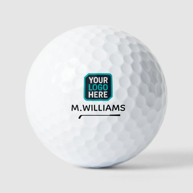 Logo Logotype Mark Custom Name Golf Balls (Front)